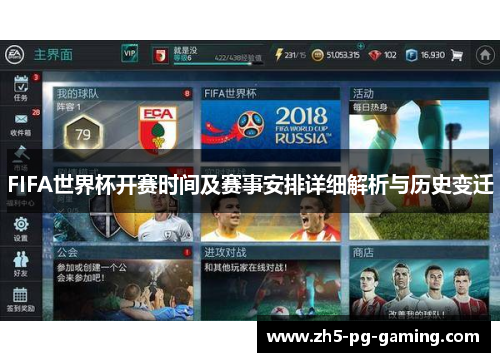 FIFA世界杯开赛时间及赛事安排详细解析与历史变迁