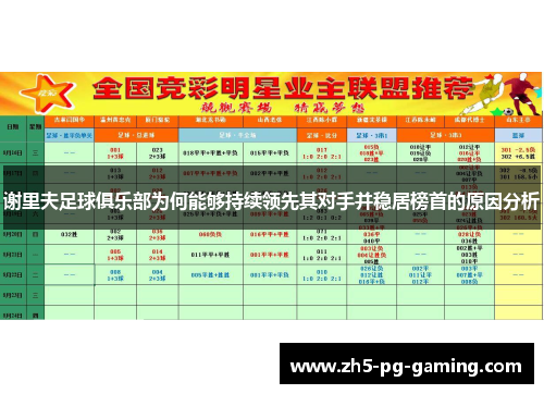 谢里夫足球俱乐部为何能够持续领先其对手并稳居榜首的原因分析